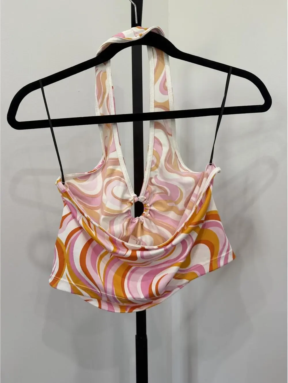 H&M Divided Women's Crop Top with Retro Swirl Pattern, Size M - Picture 5 of 5
